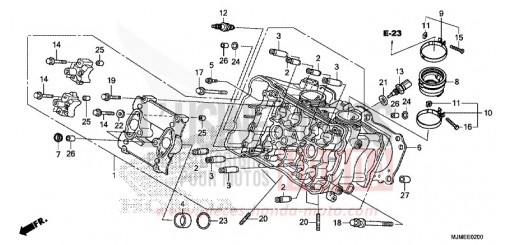 ZYLINDERKOPF (VORNE) VFR800XH de 2017